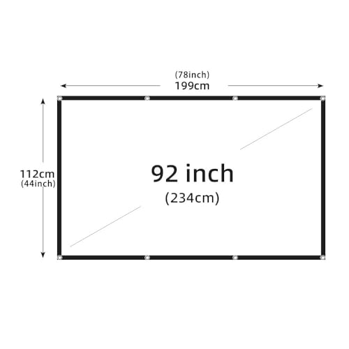 Pantalla portátil plegable para proyector 92 pulg 16:9 miniatura 2