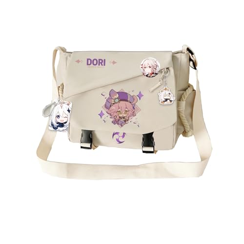 Dalicoter Genshin Impact Handbag Dori Crossbody Bag Single Shoulder Bag Adult Single Shoulder Backpack White Bag
