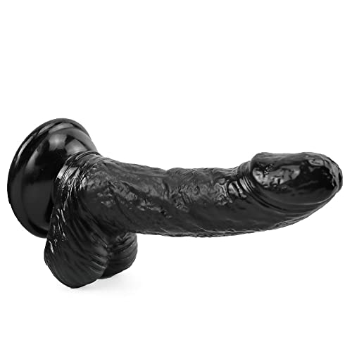 EFHJSUIR 6 Inches of Soft and Flexible Silicone, Skin-Friendly and Waterproof, Black, Suitable for Beginners