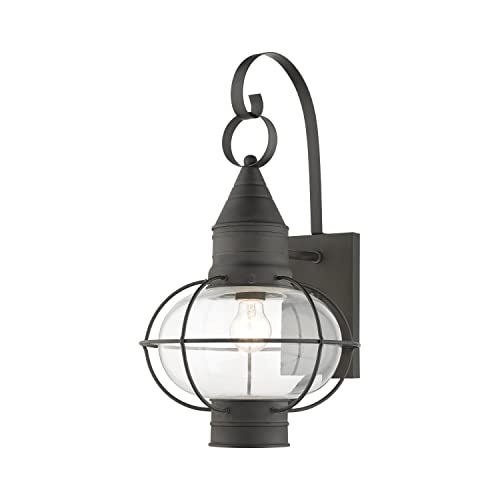Livex 26904-61 Newburyport - Farol de pared para exteriores (53 cm), color gris oscuro