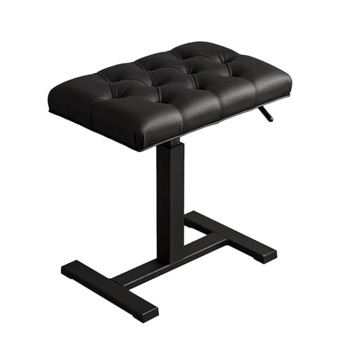 Bailanoom Piano Bench with Hydraulic Adjustable Seat,Black Little Bench,Keyboard Bench Seat for Piano Keyboard Stand,Hydraulic Piano Stool for Kids,18.1''x13.4''x (18.7-23)''