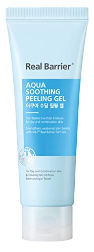 Real Barrier Aqua Soothing Peeling Gel, Gentle Exfoliating Face Scrub for Clear Skin, 4.05 Fl Oz, 120ml
