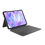 Logitech Combo Touch iPad Pro 11 Zoll (M4 und M5) (2024 und 2025) Tastatur-Case – Abnehmbare Tastatur mit Hintergrundbeleuchtung und Halterung, komfortables Tippen, Multi-Use-Modus,DEU QWERTZ- Graphit