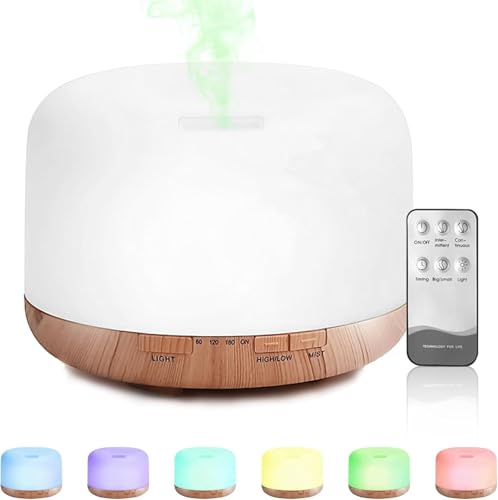 Image of Bedroom Humidifier for Sleep Essential Oil Diffuser with Flame Effect Night Light Ultrasonic Cool Mist Air Quiet USB Auto Shut Off Aromatherapy Diffuser (Fragrant Oil Humidifier)