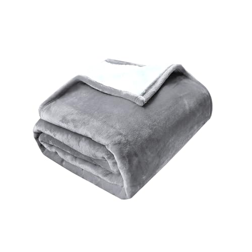 Haltune Manta impermeable para cama de 90 x 80 pulgadas, manta impermeable gris tamaño King, manta impermeable para adultos