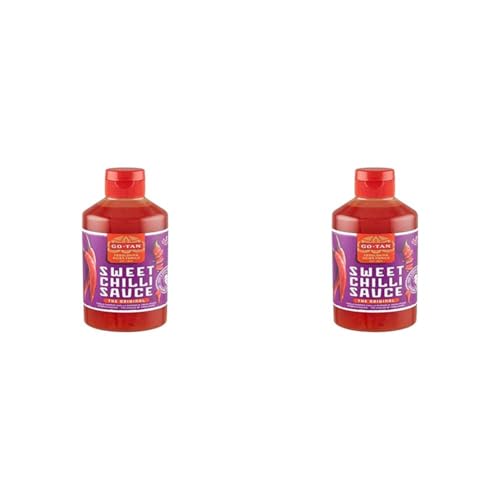 Go-Tan, Salsa de Chile, Salsa a base de Chile y Ajo, Sabor Dulce Especiado, Picante Suave, 270 ml (Paquete de 2)