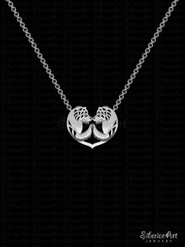 925 Sterling Silver Border Collie Pendant Necklace Gift For Dog Lovers Dog Necklace Pet Jewelry Dog Memorial Dog Keepsake Rare Pet Personalized Animal Jewelry Birthday Custom Jewelry