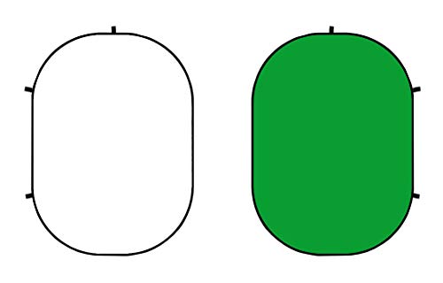Kate 5×7ft(1.5×2m) Fond de Photographie Pliable à écran Vert Blanc Fond Portable Double Face Fond Professionnel pour la Photographie