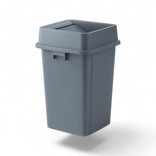 Caneca de basura cuadrada 19 galones con tapa gris