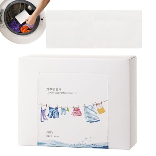 Toallitas absorbentes para ropa - Paquete de 30, artículos para el hogar | Protección antimanchas duradera con diseño funcional para lavadoras, secadoras, edredones, ropa de color, prendas oscuras y r