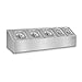 Royal Catering Espositore Portacondimenti Distributore di Condimenti RCTS 1/6/1/9 (Acciaio inox, per GN 1/6 e GN 1/9, Coperchi incl, Montaggio a parete facoltativo)