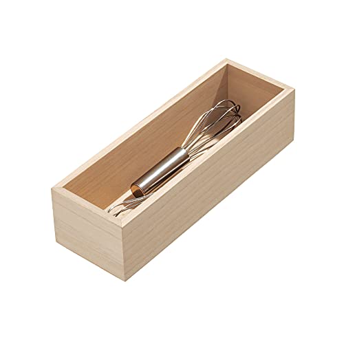 iDesign Renewable Paulownia Wood Collection Drawer Organizer Bin, 3.3