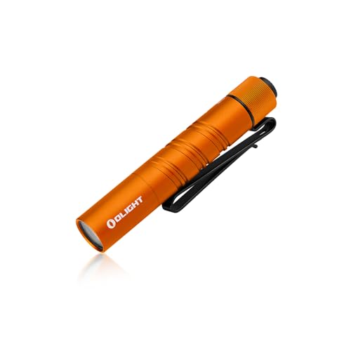 OLIGHT I3T 2 EOS LED Linterna Llavero,Mini Linterna,Antorcha Pequeña Luz Portátil de Alta Potencia,200 Lúmenes,con 2 Modos de Luz,Batería AAA Alkaline Incluida (Naranja)