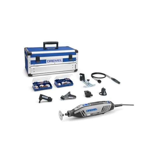 Dremel 4250 Herramienta rotativa de 175 W, kit multiherramienta con 6 complementos y 128 accesorios, motor de 175 W con retroalimentación electrónica, velocidad variable de 5000-35 000 rpm
