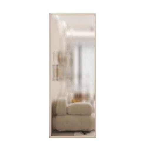 XLIHAWY Bathroom Half Wall Screen, Translucent Glass Room Divider, Modern Wall-Mounted Partition with Metal Frame for Home Office Decorative(White,30x120cm)