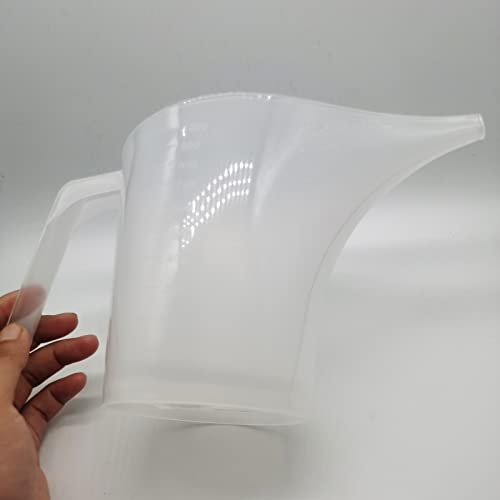 Vaso medidor de plástico transparente con boquilla larga 1000 ml miniatura 3