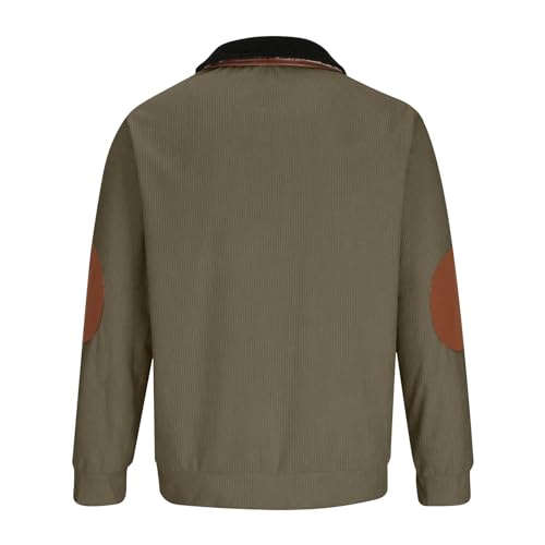 Fall Sweaters Mens Quarter Zip Mock Neck Vintage Lightweight Pullover Long Sleeve Military Texture Knit Loose Sweater3