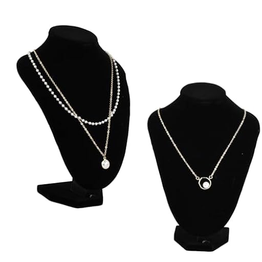 Ziyonix 2 Piezas Soporte de Exhibición de Collar, 21 x 16 cm Busto de Expositores de Joyería, Colgador Collares Terciopelo Negro, Busto Modelo de Joyería para Colgar Gargantillas Colgantes Cadenas | Ya disponible en tu tienda friki favorita! En mundofriki.es! Ziyonix 2 Piezas Soporte de Exhibición de Collar, 21 x 16 cm Busto de Expositores de Joyería, Colgador Collares Terciopelo Negro, Busto Modelo de Joyería para Colgar Gargantillas Colgantes Cadenas | Ya disponible en tu tienda friki favorita! En mundofriki.es!