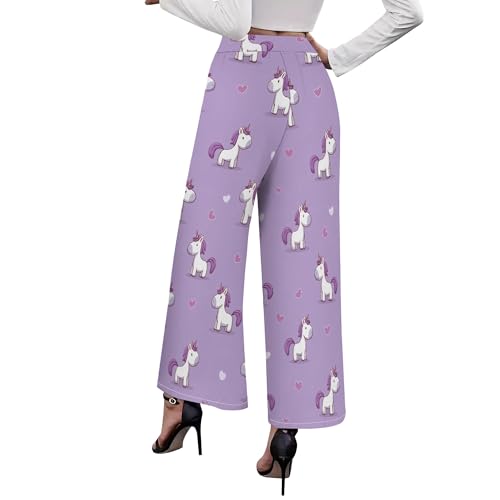 Women's Summer Casual High Waist Palazzo Pants Adjustable Drawstring Floral Print Wide Leg Pants Beach Trousers4