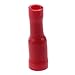 Davitu Terminals - HTHL- 100x Cable lugs Round sockets + Round connector crimp Set Red - (Color: Red)