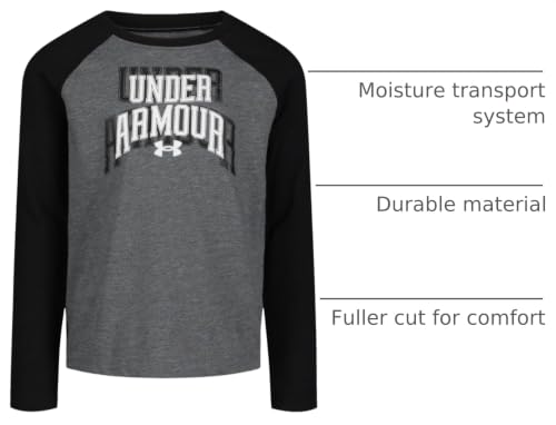 Image of Under Armour Boys' Long Sleeve Logo Graphic T-Shirt, Lightweight & Breathable, Relaxed Fit