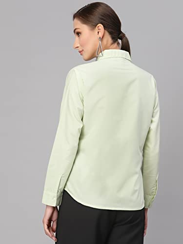 Image of Style Quotient Women Solid Polycotton Regular Formal Shirt