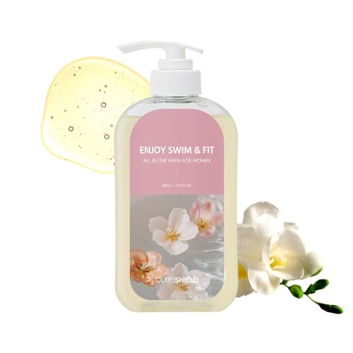 Enjoy Swim 3-in-1 Cleanser for Women, Chlorine Removal Body Wash, Skin Care, Hard Water Support, Odor Control, Swimmers Shampoo, 16.9 Ounce, 500ml