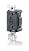 Leviton W7599-E 15 Amp, 125 Volt, Weather Resistant SmartlockPro GFCI Receptacle. Wallplate sold separately, Black
