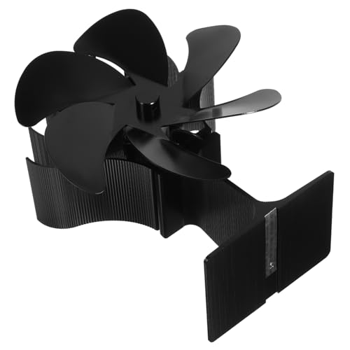KOMBIUDA Ventilatore Per Stufa Domestico A 5 Pale Alimentato A Calore Ventilatore Per Stufa Silenzioso Aumenta Comfort Flusso D'aria Maggiore