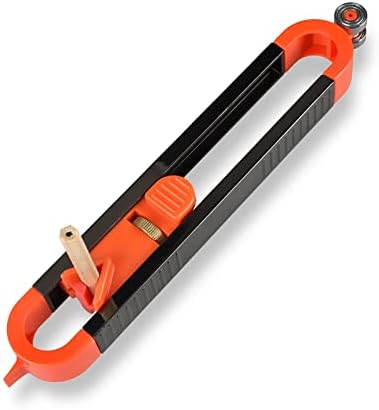 Contour Gauge, Contour Gauge Profile Scribing Tool, Profile Scribing Tool for Tiling, Flooring, Welding, Carpet Laying, Copy Profile Measuring Carpenter Tools(Orange Black)
