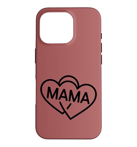Dusty Rose - Mama Script Hearts ���킢�� �~�j�}���X�g �^�C�|�O���t�B �X�}�z�P�[�X iPhone 16 Pro �p