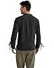 YAOBAOLE Men Henley Shirt Medieval Classic Linen Henley Shirt Men Scottish Ghillie Black L #5