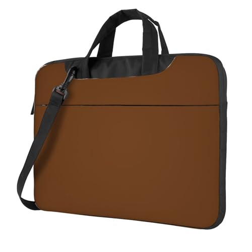Maletín marrón para laptop 14 pulgadas impermeable miniatura 1