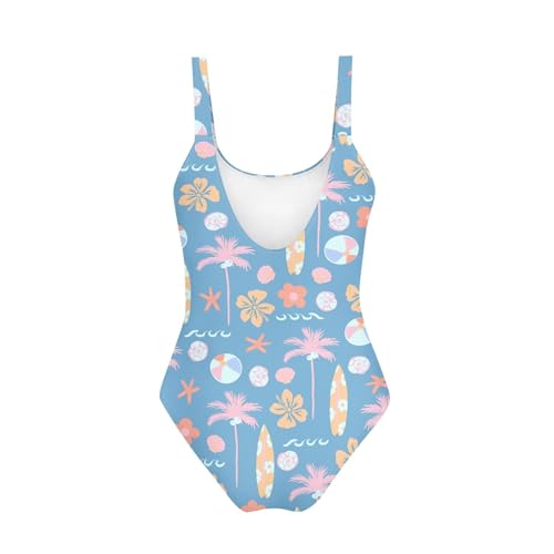 Image of Girls One Piece Swimsuits Kids Bathing Suit Swimwear Flamingo Summer Patterns for 7-18 Years Old