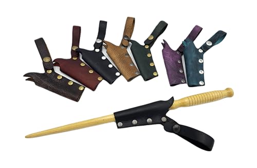 Small Leather Wand Holster Sheath with Snap