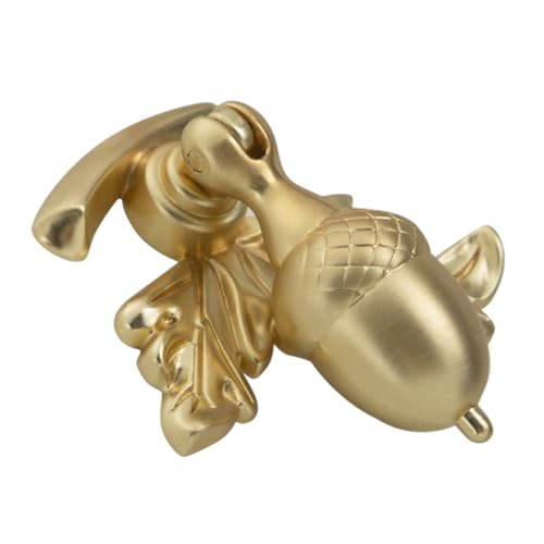 HONITANO Pomo del Cajón Diseño Bicolor Metálico y Forma de Bellota, Tamaño Pequeño, Set de 3, para Decoración de Armarios y Tocadores en Ambientes Modernos