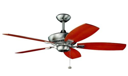 Kichler 300117OBB Canfield 52-Inch Ceiling Fan with Reversible Cherry/Walnut Blade, Oil Brushed Bronze by Kichler - Used condition - Image 5