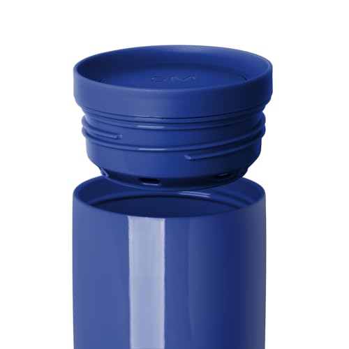 Image of Simple Modern Voyager Signature | 16oz Travel Coffee Mug Tumbler with 360 Lid | Gifts for Women Men | Ceramic-Lined Insulated Stainless Steel Cold Brew Iced Coffee Cup | Marian Blue