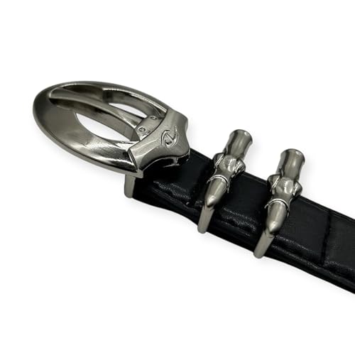 Vintage Metal for Women and Men Black Gothic Punk Belt with Metal Buckle for Jeans Hip Hop,Black4