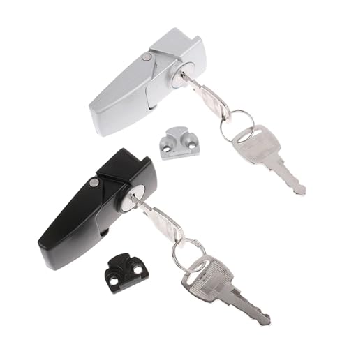 Loquet à bascule en métal noir DK604 fermoir à grenouillère avec clés