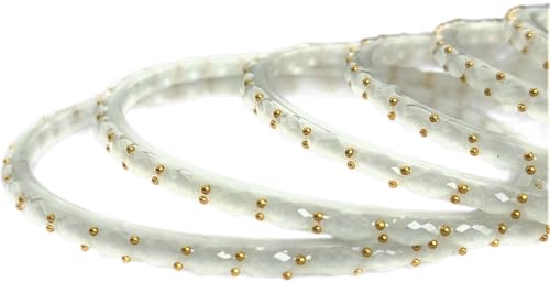Image of JPS Plain and Glossy Finished Raindrop Glass Bangles Set for Women & Girls | Traditional Ethnic Chudi for Wedding, Party & Regular- Set of 12 Pcs of One Colour | Wedding Special