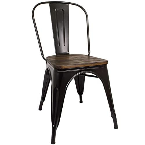 Kingshouse | Silla Tolix Negro Metálico Estilo Vintage –...