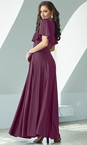 Image of KOH KOH Womens Long Elegant Bridesmaid Evening Cocktail Modest Maxi Dress