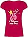 25. Geburtstag - Fünfundzwanzigster Mädchen Princess 1997 - M - Fuchsia - 25. Geburtstag Damen - XO1525 - Damen T-Shirt mit V-Ausschnitt