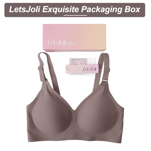 Letsjoli Push Up Seamless Bras For Women No Underwire Support And Lift V Neck Wireless Full Coverage Bralettes Everyday Bras Gray thumb #5