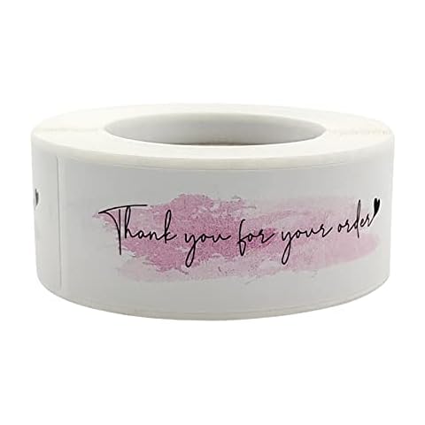 Thank You for Your Order Stickers, 500 Pieces Labels in 2 Rolls Large Self-Adhesive Decoration for Holiday, Parties, Home, School, Office (Original) Cover