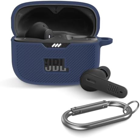 Coque Compatible 230NC LED Coque Silicone MOWYEOK Pour JBL Tune 230NC - Protection Anti-chocs Avec Mousqueton Coque Silicone JBL Tune 230NC TWS