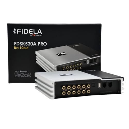Image of NAKAMICHI FDSK530A PRO 10 Channel Car DSP 8 Channel Amplifier, 70W x 8 Max Power, Professional Audio DSP Processor with USB Control