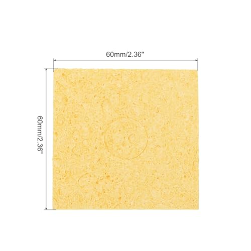 Image of MECCANIXITY 15PCS Soldering Sponge 60 x 60mm Square with Holes Deep Cleaning Pad Welding Tip Iron Replacement for Cleaning Soldering Iron 2mm Natural Thickness 11mm Water Absorption Thickness