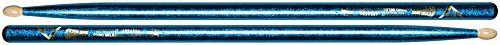 Vater Percussion Color Wrap 5A Drumsticks, Blue Sparkle, Wood Tip